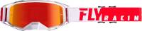 Fly Racing - Fly Racing Zone Pro Goggles - 37-5185 - Red/White / Red Mirror/Smoke Lens - OSFM - Image 1