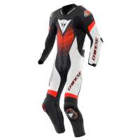 Dainese - Dainese Laguna Seca 6 Perforated One-Piece Leather Racing Suit - 2015100061-N32-50 - Black/White/Red Fluorescent - 50 - Image 1
