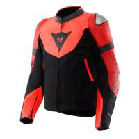 Dainese - Dainese Iperattiva Leather-Tex Jacket - 2015300036-779-52 - Red Fluorescent/Black - 52 - Image 1