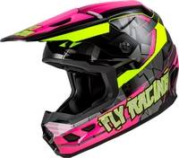 Fly Racing - Fly Racing Kinetic Scorched Youth Helmet - A0030634YL - Matte Neon Pink/Hi-Vis/Black - Large - Image 1