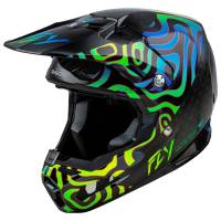 Fly Racing - Fly Racing Formula S Special Edition Carbon Zen Helmet - 73-4468S - Black Carbon/Blue/Yellow - Small - Image 1