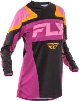 Fly Racing - Fly Racing F-16 Riding Womens Jersey - 378-822S - Black/Mauve/Yellow - Small - Image 1