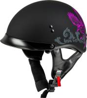 G-Max - G-Max HH-65 Corvus Helmet with Peak - H96510966 - Matte Black/Purple/Gray - Large - Image 1