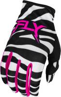 Fly Racing - Fly Racing Lite Uncaged Youth Gloves - 377-741YS - Black/White/Neon Pink - Small - Image 1