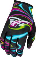 Fly Racing - Fly Racing Lite Warped Youth Gloves - 377-743YL - Black/Pink/Electric Blue - Large - Image 1