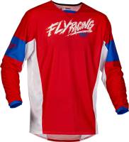 Fly Racing - Fly Racing Kinetic Mesh Khaos Youth Jersey - 377-334YL - Red/White/Blue - Large - Image 1