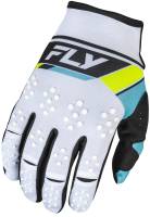 Fly Racing - Fly Racing Kinetic Prix Gloves - 377-413L - White/Black/Hi-Vis - Large - Image 1