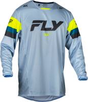 Fly Racing - Fly Racing Kinetic Prix Youth Jersey - 377-421YL - Ice Gray/Charcoal/Hi-Vis - Large - Image 1