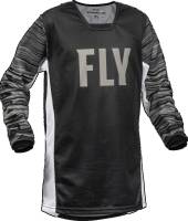 Fly Racing - Fly Racing Kinetic Mesh Youth Jersey - 376-330YX - Black/White/Gray - X-Large - Image 1