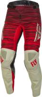Fly Racing - Fly Racing Kinetic Wave Pants - 375-53232 - Light Gray/Red - 32 - Image 4
