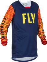 Fly Racing - Fly Racing Kinetic Wave Youth Jersey - 375-526YM - Navy/Yellow/Red - Medium - Image 1