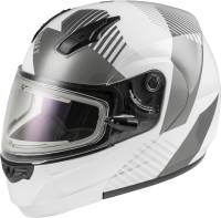 G-Max - G-Max MD-04S Reserve Helmet with Elecric Shield - M4041016 - White/Silver - Large - Image 1