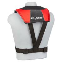 Onyx Outdoor - Onyx A/M-24 Series All Clear Automatic/Manual Inflatable Life Jacket - Black/Red - Adult - Image 2