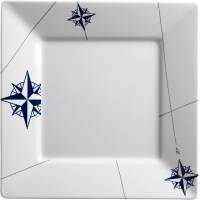 Marine Business - Marine Business Melamine Square, Flat Dinner Plate - NORTHWIND - 10" x 10" Set of 6 - Image 1
