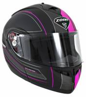Zoan - Zoan Optimus Raceline Graphics Helmet - 138-175 - Black/Pink - Medium - Image 1