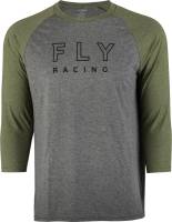 Fly Racing - Fly Racing Renegade 3/4 Sleve Tee - 352-40052X - Tan Heather/Olive - 2XL - Image 1