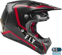 Fly Racing - Fly Racing Formula Carbon Axon Helmet - 73-4422L - Black/Red/Khaki - Large - Image 4
