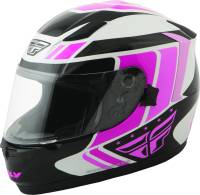 Fly Racing - Fly Racing Conquest Retro Helmet - 73-8419S - Pink/White/Black - Small - Image 1