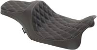 Drag Specialties - Drag Specialties Predator III Seat - Double Diamond - Silver Thread - 0801-1115 - Image 1