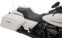 Drag Specialties - Drag Specialties Predator III Seat - Double Diamond - Silver Thread - 0801-1115 - Image 2