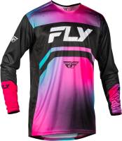Fly Racing - Fly Racing Rayce Bicycle Youth Jersey - 378-051YL - Fuschia/Black/Teal - Large - Image 1