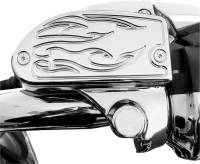 Baron Custom Accessories - Baron Custom Accessories Master Cylinder Covers - Flame - Chrome - BA-7629-03 - Image 2