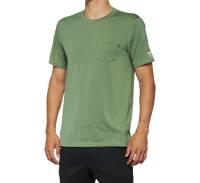100% - 100% Mission Athletic T-Shirt - 20014-00016 - Olive - Medium - Image 1