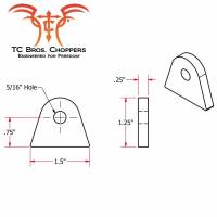 TC Bros - TC Bros Weld On Mounting Tabs - Style 1 - 104-0035 - Image 2