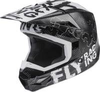 Fly Racing - Fly Racing Kinetic Scan Youth Helmet - F73-3491YL - Black/White - Large - Image 1