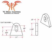 TC Bros - TC Bros Weld On Mounting Tabs - Style 4 - 104-0038 - Image 2
