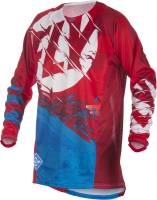 Fly Racing - Fly Racing Kinetic Outlaw Youth Jersey - 371-522YL - Red/Blue - Large - Image 2