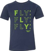 Fly Racing - Fly Racing Fly Tic Tac Toe Youth T-Shirt - 356-0172YS - Navy - Small - Image 1