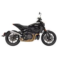 Bassani Manufacturing - Bassani Manufacturing 4in. Short Megaphone Mufflers for High-Mount with Catalytic Converter Mufflers - 8F327SS - Image 1