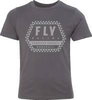 Fly Racing - Fly Racing Fly Track Youth T-Shirt - 352-0023YS - Gray - Small - Image 1