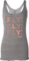 Fly Racing - Fly Racing Fly Tic Tac Toe Womens Tank Top - 356-6162M - Gray - Medium - Image 1