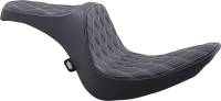 Drag Specialties - Drag Specialties Predator III Seat - Double Diamond - Silver Thread - 0802-1439 - Image 1
