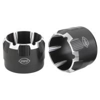 S&S Cycle - S&S Cycle 4in. Billet End Cap - Black Power Thruster - 550-0569 - Image 1