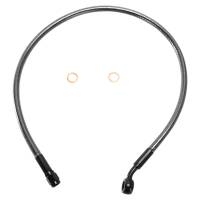 Magnum - Magnum Polished Stainless Designer Series ABS Front Upper Brake Line - 10mm., 180deg. Banjo - 38in. - AS47124 - Image 1