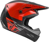 Fly Racing - Fly Racing Kinetic Straight Edge Helmet - 73-8635L - Red/Black/Gray - Large - Image 4