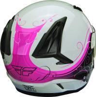 Fly Racing - Fly Racing Tourist Cirrus Helmet - F73-8108~5 - Cirrus White/Pink - X-Large - Image 2