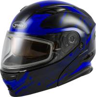 G-Max - G-Max MD-01S Wired Helmet - G2014216 TC-2 - Black/Blue - Large - Image 1