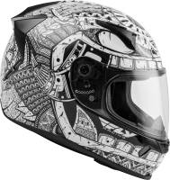 Fly Racing - Fly Racing Revolt FS Codex Helmet - 73-8376XS - Black/White - X-Small - Image 4