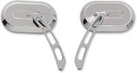 Drag Specialties - Drag Specialties Large Oval Mirrors - Left - 60-6232LBL1 - Image 1