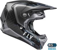Fly Racing - Fly Racing Formula Carbon Axon Youth Helmets - 73-4423YL - Black/Gray/Blue - Large - Image 4