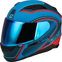 G-Max - G-Max FF-98 Aftershock Helmet - F19841004-DOT - Matte Blue/Red - Small - Image 1