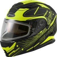 G-Max - G-Max MD-01S Wired Helmet - G2014233 TC-24 - Black/Hi-Vis Yellow - X-Small - Image 1