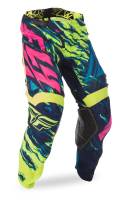 Fly Racing - Fly Racing Kinetic Mesh Pants - 371-33334 - Relapse Hi-Vis/Blue/Pink - 34 - Image 1