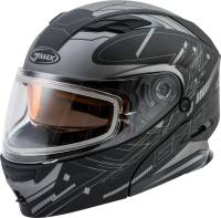 G-Max - G-Max MD-01S Wired Helmet - G2014555 TC-17 - Matte Black/Silver - Medium - Image 1