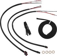 LA Choppers - LA Choppers Complete Handlebar Cable/Brake & Clutch Line/Wire Kit - Black Vinyl - LA-8156KT2-16B - Image 2
