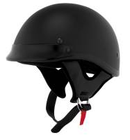 Skid Lid Helmets - Skid Lid Helmets Traditional Solid Helmet - U-70A FLAT BLK SM - Flat Black - Small - Image 1